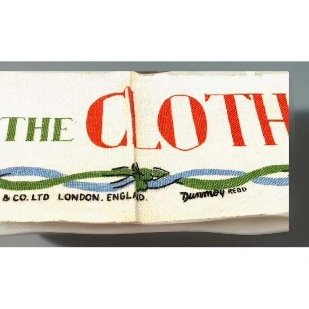 VTG Tea Towel 1950s Ireland Dunmoy Pure Irish Linen Kitchen Kitsch Retro Decor